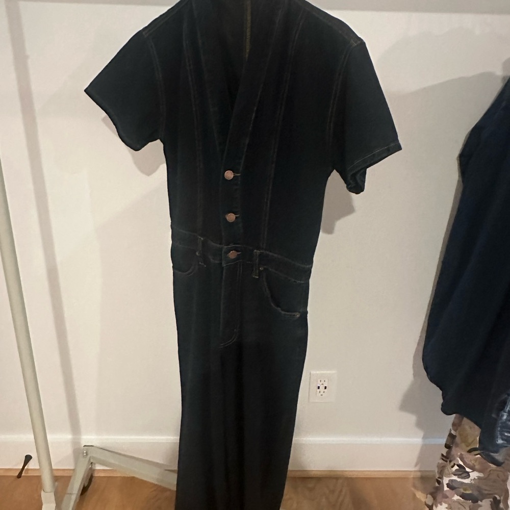 Black Denim Jumpsuit